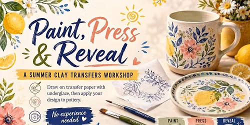 Paint, Press & Reveal: Summer Pottery workshop