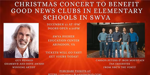 Christmas Concert with Guy Penrod and Carson Peters & Iron Mountain