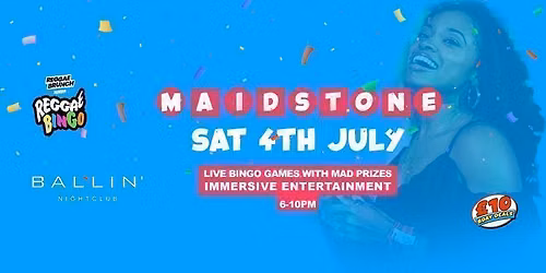 Reggae Bingo - Maidstone - Sat 4th July