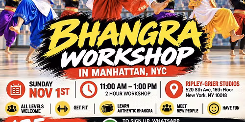 Manhattan Bhangra Workshop | Rangla Punjab Dance Academy