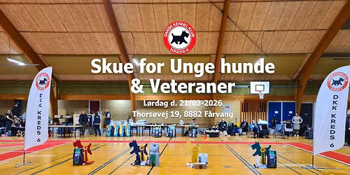 Skue for Unge Hunde og Veteraner d. 21-03-2026