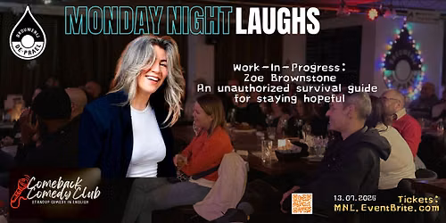 Amsterdam Comedy \u2013 Monday Night Laughs: Work In Progress: Zoe Brownstone