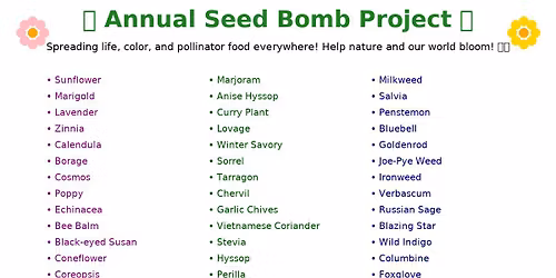 Seed Bomb Explosion! 