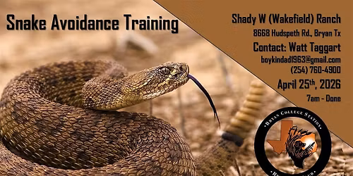 Bryan College Station Snake Avoidance Training