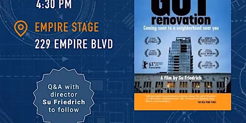 PLG Arts Presents: Films You Will Love! - Gut Renovation