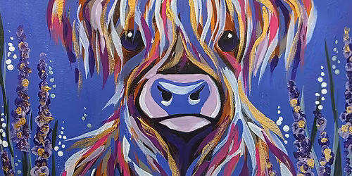 Lavender Highland Cow Paint & Cake at Victoria Park CC Bridgwater