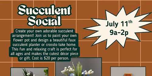Succulent Social at Our Creative Marketplace WAPAKONETA