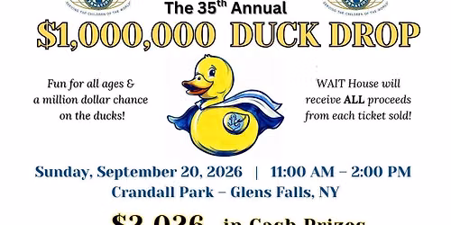 Kiwani's 35th Annual Million-Dollar Duck Drop: Duckapalooza 2026