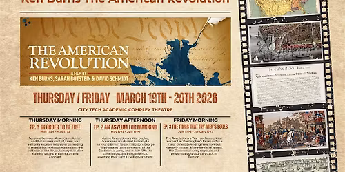 KEN BURNS AMERICAN REVOLUTION FILM SCREENING