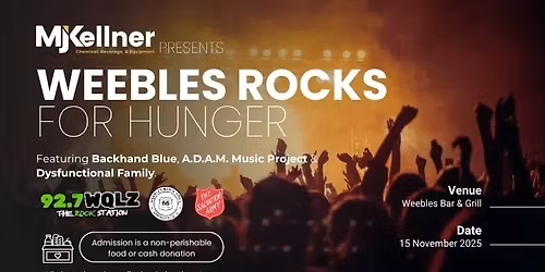 Food Drive Concert With Backhand Blue, The A.D.A.M. Music Project & Dysfunctional Family