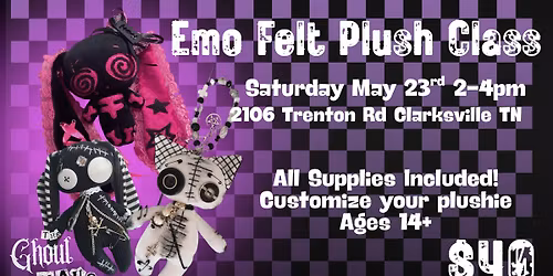 Emo Felt Plushie Class