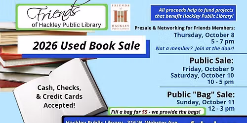 Annual Used Book Sale at HPL