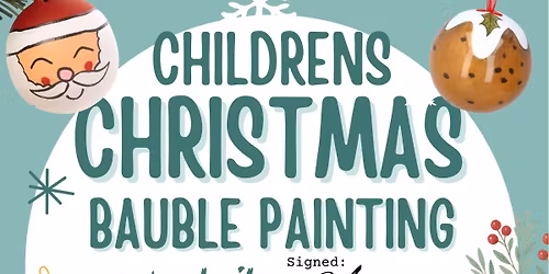 Children\u2019s Christmas Bauble Painting workshop
