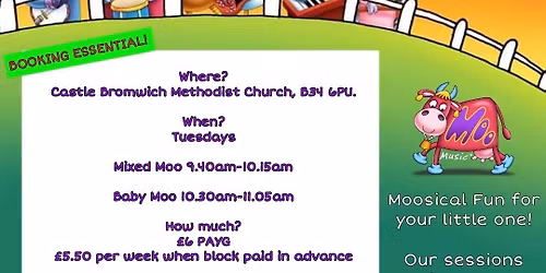 Castle Brom Moo Music for under 5's