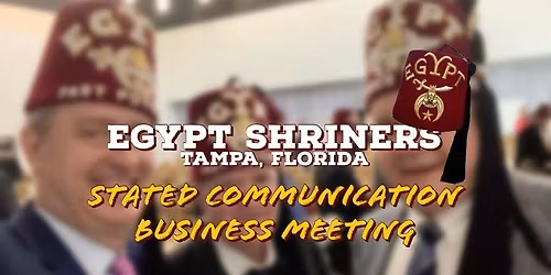 Monthly Stated Communication - Business Meeting