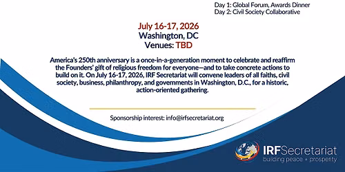 America 250: Building on the Promise of Religious Freedom | July 16-17