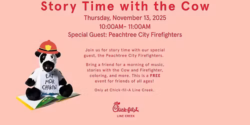 Story Time with the Cow and PTC Firefighters