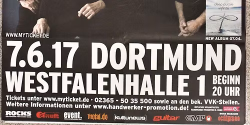 Deep Purple Dortmund Tickets