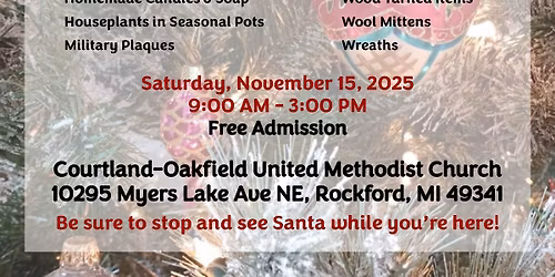 2025 COUMC Holiday Bazaar