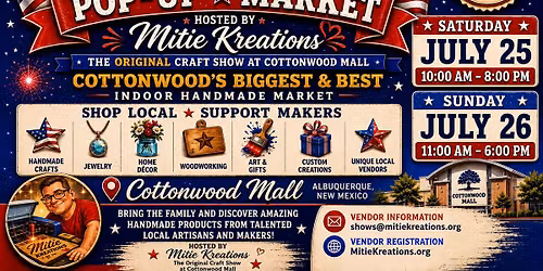 July Pop Up Market at Cottonwood Mall