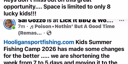 Upper Keys Kids Summer Fishing Camp