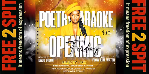 Free 2 spit: Poetry and Karaoke Open Mic