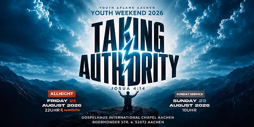 YOUTH WEEKEND 2026 – TAKING AUTHORITY
