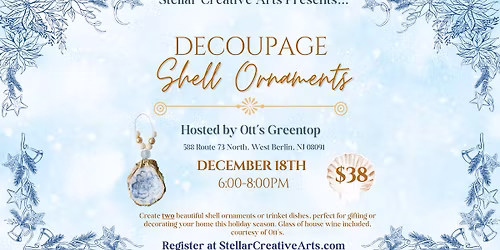 Decoupage Shell Ornament Workshop