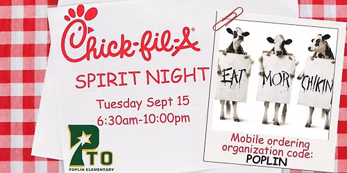 \ud83d\udc14 Chick-Fil-A Spirit Night \ud83d\udc14