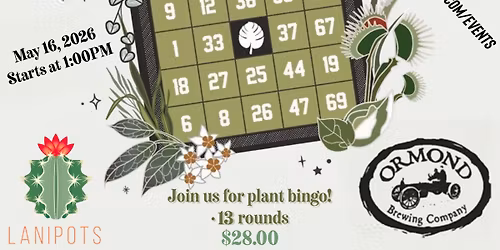 Plant Bingo May Daytime Saturday OBC