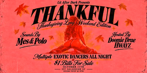 Thankful: The Thanksgiving long weekend party at Note, Sun, Oct 11
