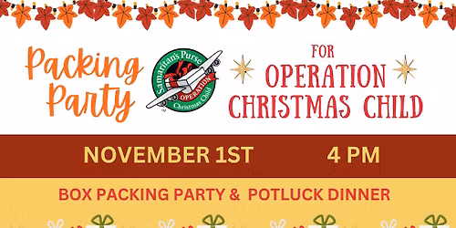 Packing Party for Operation Christmas Child