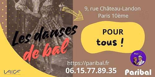 Ateliers hebdomadaires de danses de bal Paris 10
