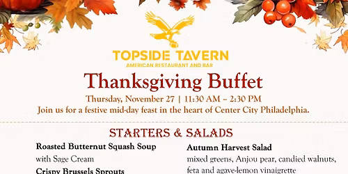 Topside Tavern Thanksgiving Buffet