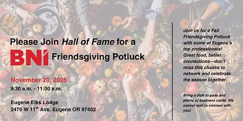 Friendsgiving Potluck- Networking Opportunity