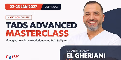 TADS advanced masterclass - Dr. Abdelhakim El Gheriani