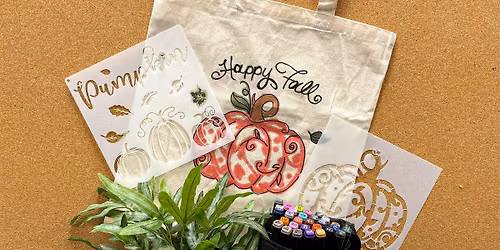 Make & Take Crafts for Adults: Fall Stencils Tote Bag