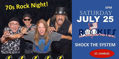 70s Rock Night w\/ Shock The System at Rookies St. Charles