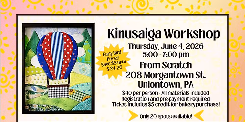 Up, Up and Away: A Kinusaiga Fabric Art Workshop 