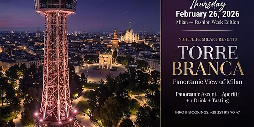 Torre Branca Climb@Just Me Milano: Aperitif+Italian Tastings| MFW Thursday