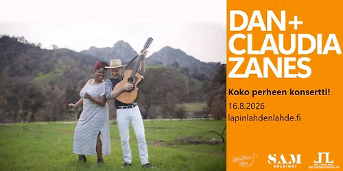 Koko perheen musiikkiesitys: Dan ja Claudia Zanes 16.8.2026 