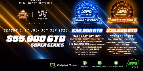 APL Season 3 Super Series - $55,000 GTD