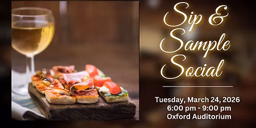 Sip & Sample Social - SAVE THE DATE