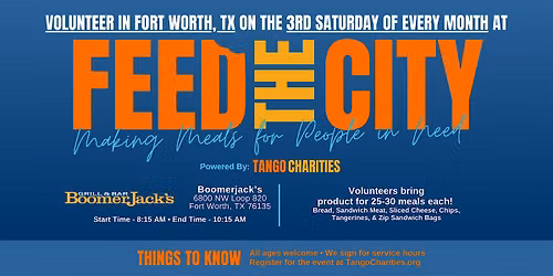 Feed The City Fort Worth (Lake Worth): Making Meals for People In Need