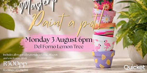 Messy Masterpieces Paint & Sip - Paint a Pot @ Del Forno Lemon Tree