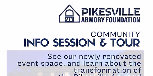 Community Info Sessions & Tours at the Pikesville Armory