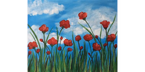 Field of Pretty Poppies - Paint and Sip in Indianapolis | Classpop!\u2122