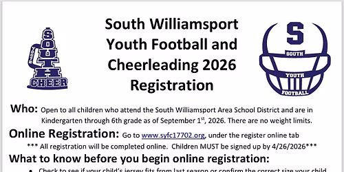 SYFC In Person Registration and Fee Collection 