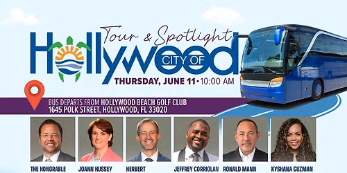 The City of Hollywood Tour & Spotlight — 1645 Polk St, Hollywood, FL 33020, United States