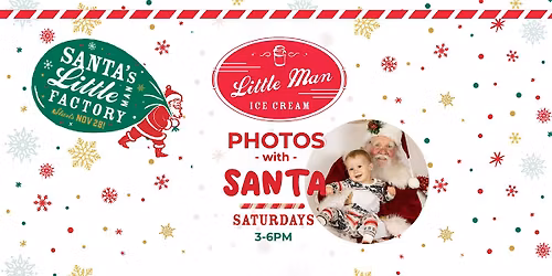 FREE Photos with Santa at Little Man Ice Cream Santas Factory